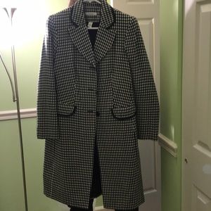 Black and white checkered coat